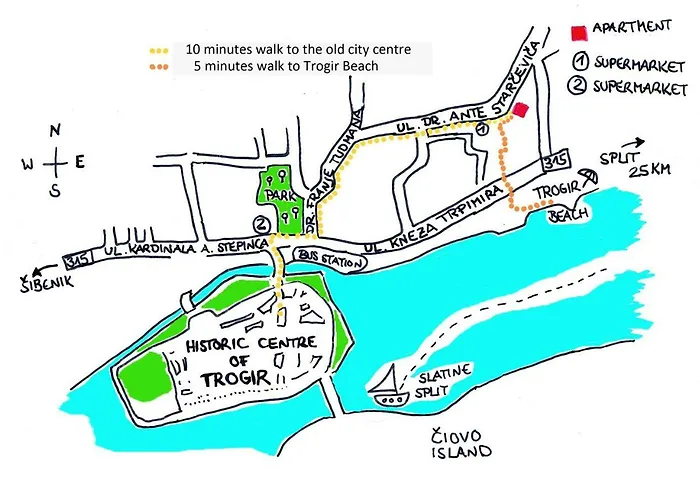 Appartement Retro Chic Magdalena Trogir